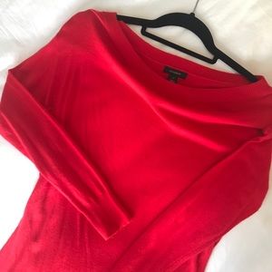 {Halogen} Red Boat Neck Sweater